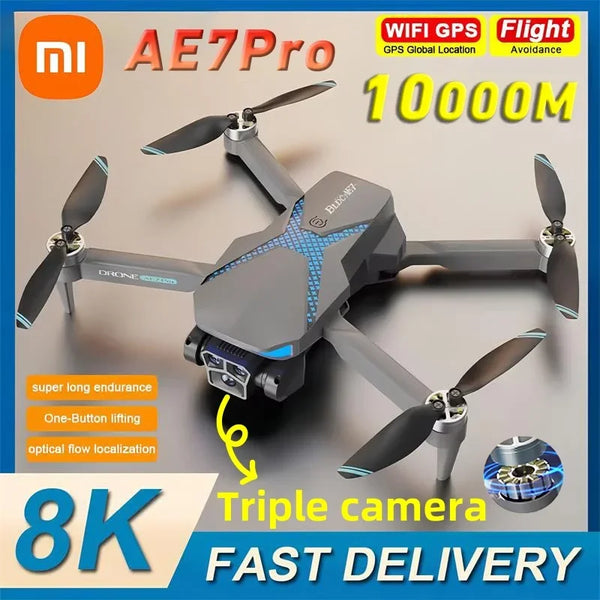 Xiaomi 8K HD AE7 Drone 5G Professional Aerial Photography Omnidirectional Obstacle Avoidance Quadrotor Distance 10000M 2024