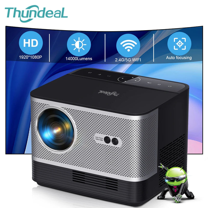 ThundeaL TDA5 Full HD 1080P Portable Projector 5G WiFi Android 4K Video Auto Focus Projctor IOS Mobile Phone TDA5W Home Beamer