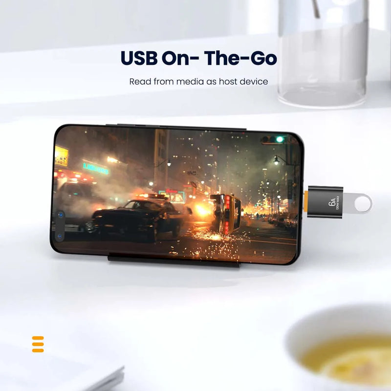 NNBILI 6AUSB 3.0 To Type C OTG Adapter USB USB-C Male To Micro USB Type-c Female Converter For Samsung S20 Xiaomi OTG Connector