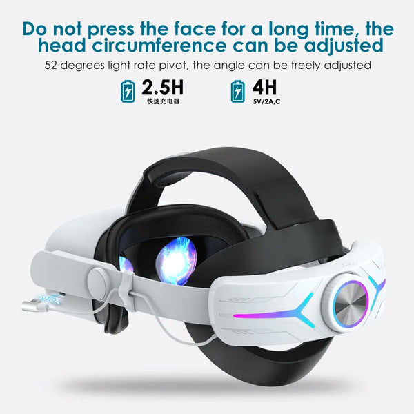 For Oculus quest2 VR Virtual Reality 3D Glasses Box Stereo Gaming With Cool Light Bands Headset 3D Helmet VR Accessories