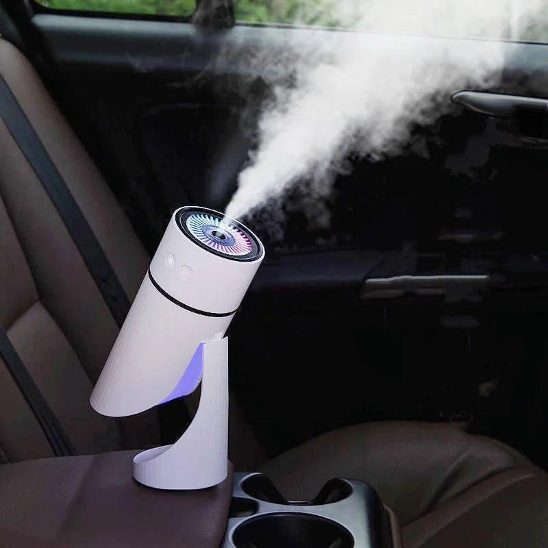 USB Charging Car Air Humidifier Portable Wireless Mini Aroma Diffuser with LED Light for Home Bedroom 1000mAh Battery 260ML