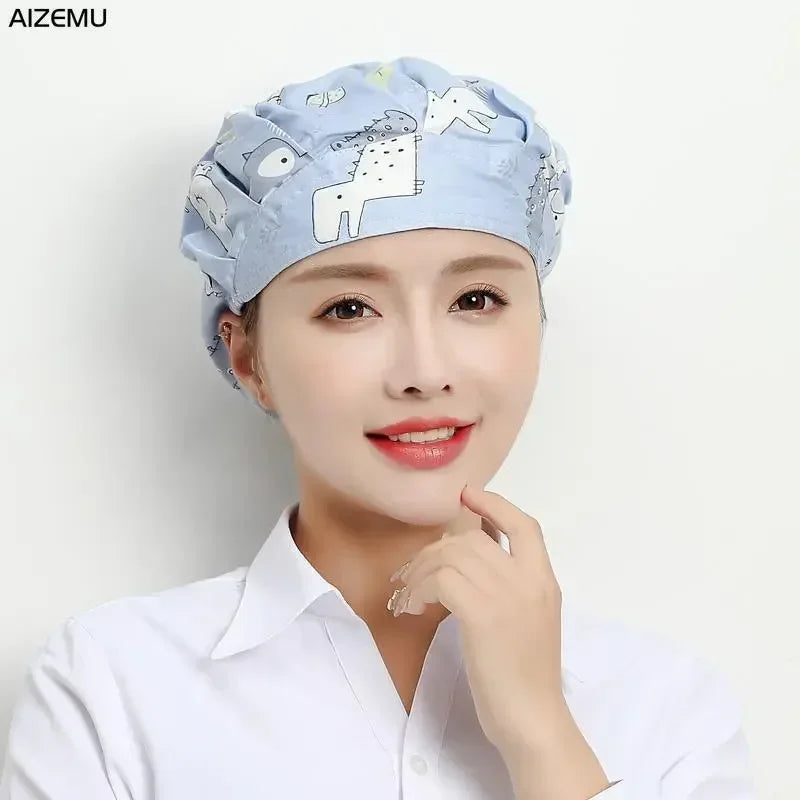 Women Dust Cooking Accessories Elastic Cap Hats Proof Chefs Restaurant Cute Work Hotel Men Kitchen Breathable Housework