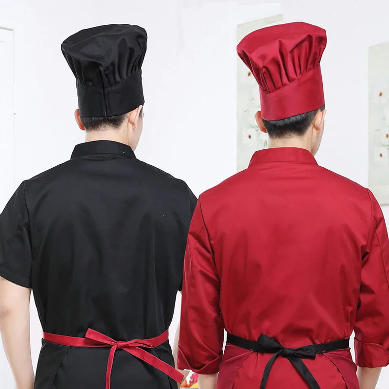 Kitchen Hats for Men's and Women's Hotel Restaurant Cook's Cap Waiter Chef  Work Caps Cake Supplies Cotton Cloth  Mushroom Hat