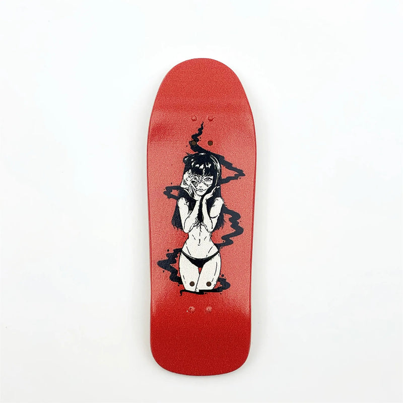 34mm Cruiser Fingerboard Deck New Shape with Graphic for Professional Mini Finger Skateboard