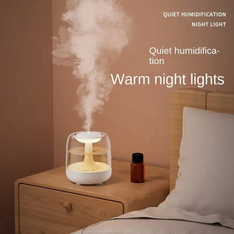 Humidifier Small  Aromatherapy Machine, 2-in-1 Mute Bedroom Large Capacity Fog Air Purification Mini Night Light