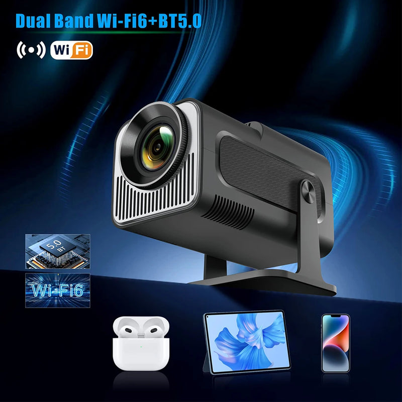 DITONG HY320 Mini Newly Native 720P Android 4K 1080p Projector 300ANSI Wifi Cinema Outdoor Portable 180° Rotable hy300 Projector