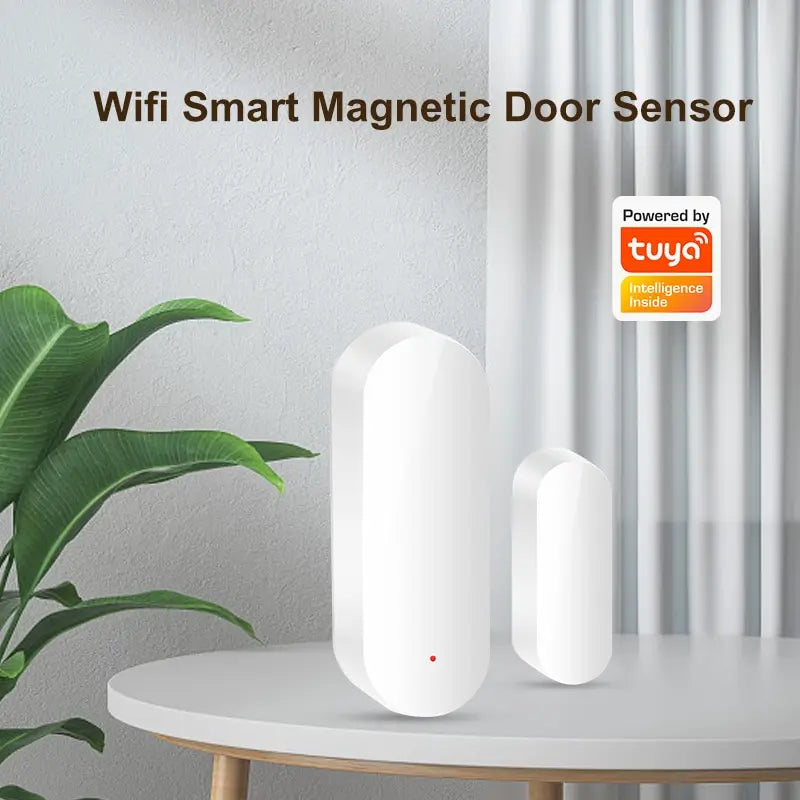 Tuya Smart WiFi Door Sensor Open Close Detector Smartlife App Control Notification Compatible with Alexa Google Home