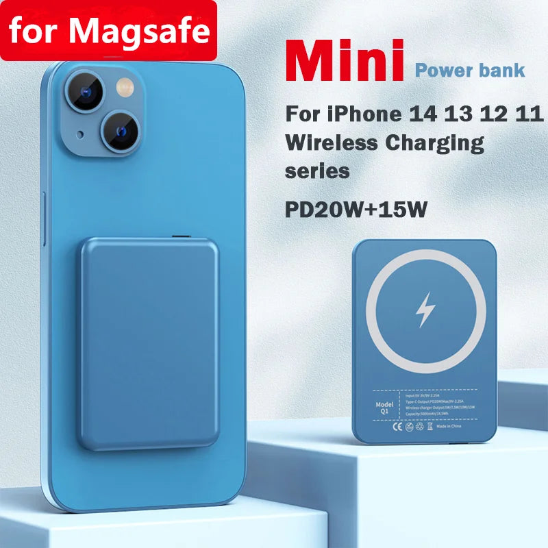 Portable Power Bank 5000mAh Mini Magnetic Powerbank for Magsafe Wireless Charger PD20W Fast Charging Power Banks for iPhone 14