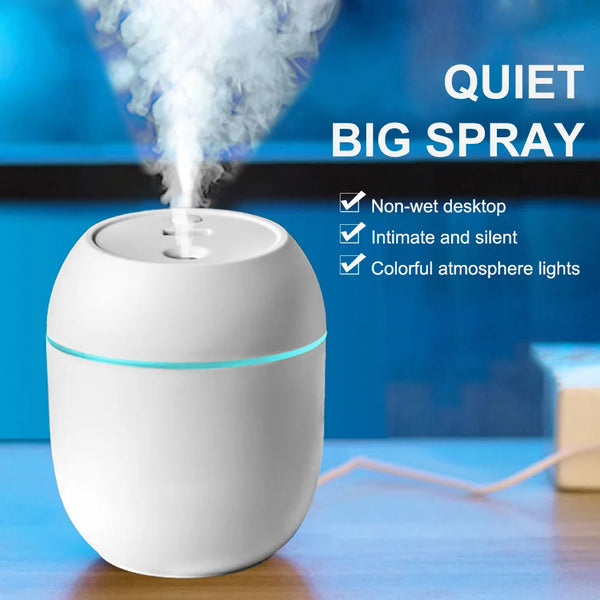 New 200ml Air Humidifier Car Aroma Diffuser Mini USB Essential  Oil Diffuser Car Purifier Aroma Anion Mist Maker with LED Lamp