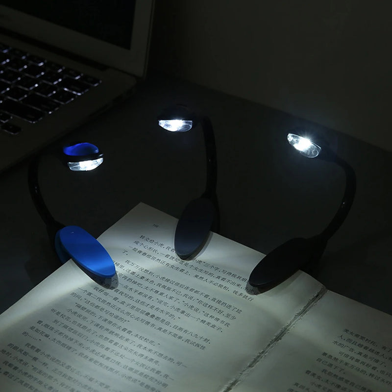 Mini LED Clamp Lamp Battery Powered Bookmarks Portable Light Reading Bedside Table Nightstand Decorative Book Children For Night