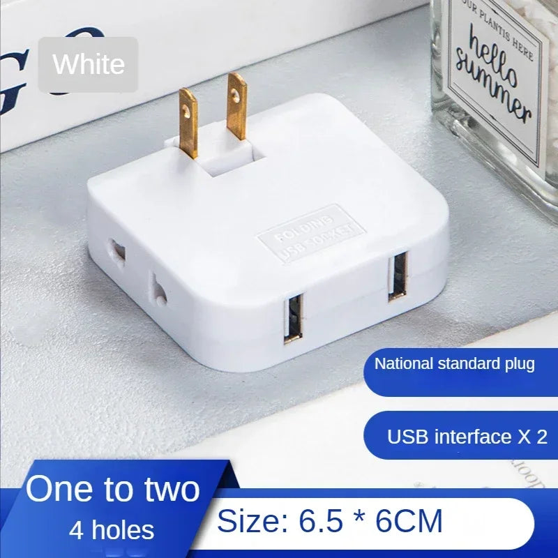 EU Plug 180 Degree Rotatable Socket Converter 3 in 1 US Extension Plug Multi-Plug Mini Slim Wireless Outlet Adapter Sockets