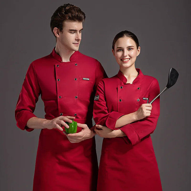 French Western Restaurant Steak Shop Uniform Long Sleeve Pastry Autumn and Winter Chef Work Clothes