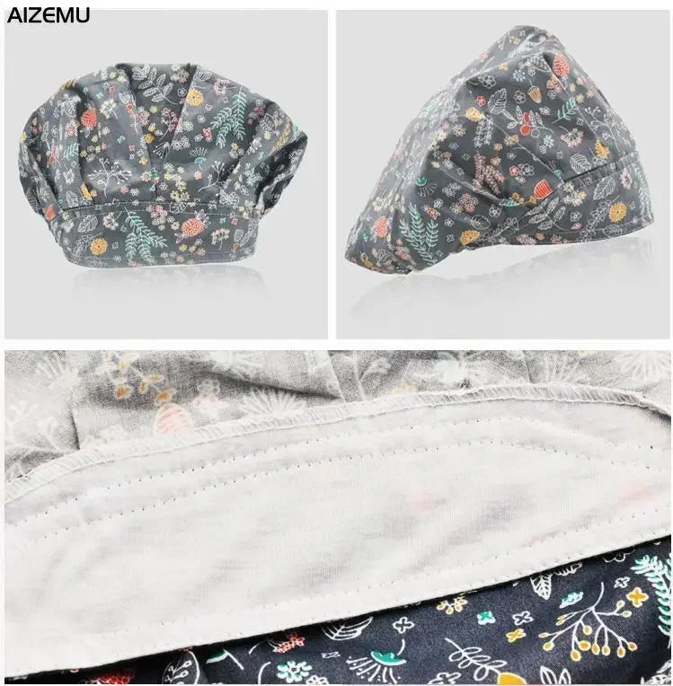 Women Dust Cooking Accessories Elastic Cap Hats Proof Chefs Restaurant Cute Work Hotel Men Kitchen Breathable Housework