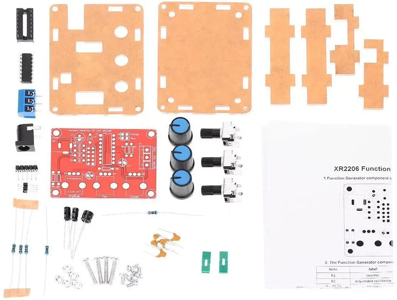 1Hz -1MHz XR2206 Function Signal Generator DIY Kit Sine/Triangle/Square Output Signal Generator Adjustable Frequency Amplitude