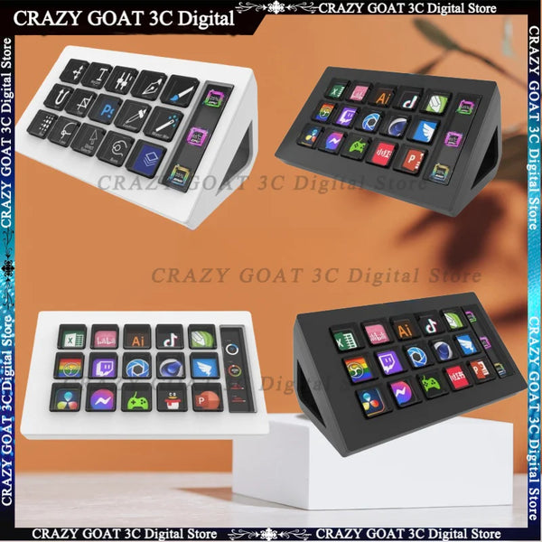 Stream Deck 15 key Controller Production For Livestream Video Design Custom Macro Lcd Keys Info Displa For Twitch,youtube,obs