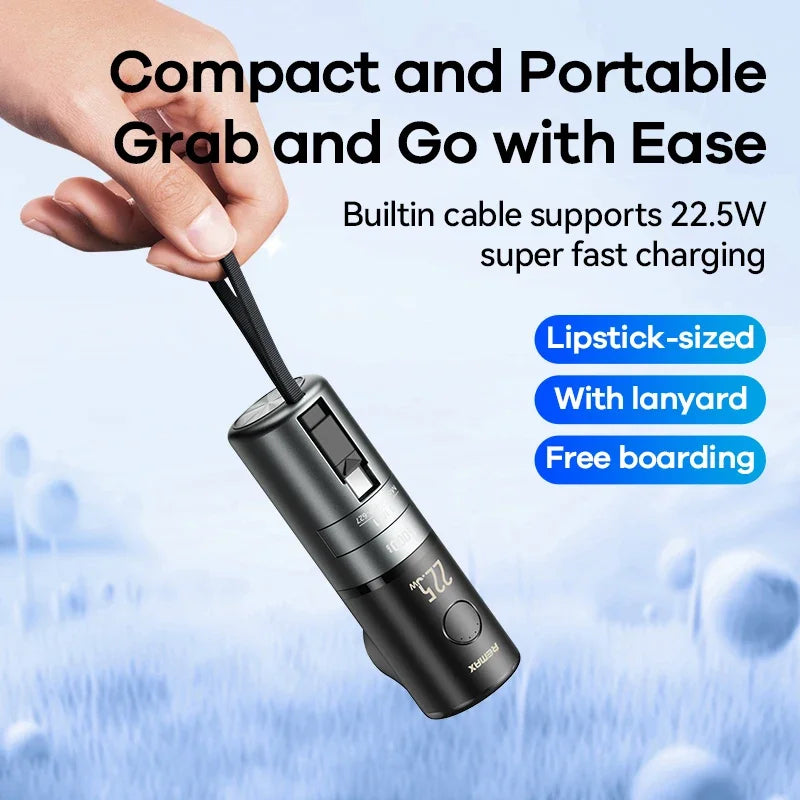 Fast Charging Power Bank Adapter Holder 5000Mah with Type-C Cabled Emergency Charging 3-In-1 Power Banks