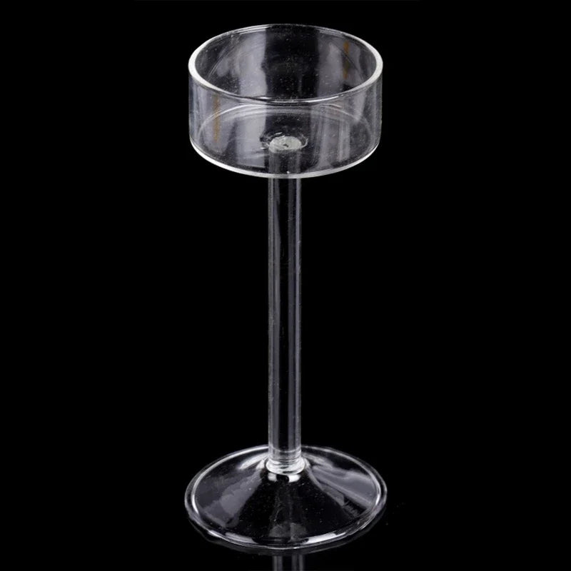 Tall Glass Candle Holder Transparent Candlestick Holder Stand Table Centerpiece Home Bedroom Wedding Decoration Party Romantic