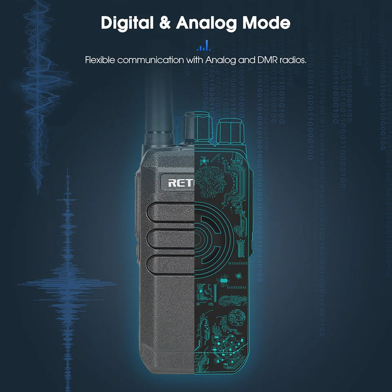 Retevis RT40 DMR Digital License-free Walkie Talkie PMR446 Analog Walkie-talkie 1 or 2 Pcs Portable Two-way Radio for Security