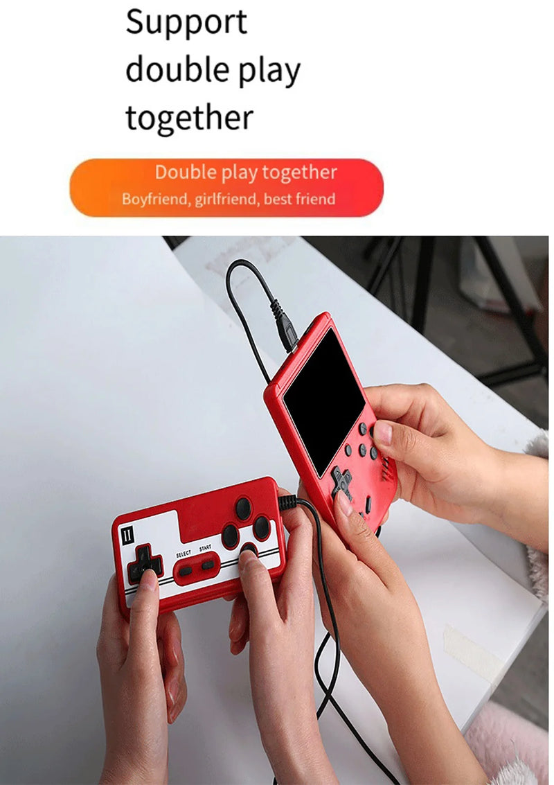 Retro Classic Games Children's Handheld Small Game Console With 400 Game Charging Can Be Connected To The TV