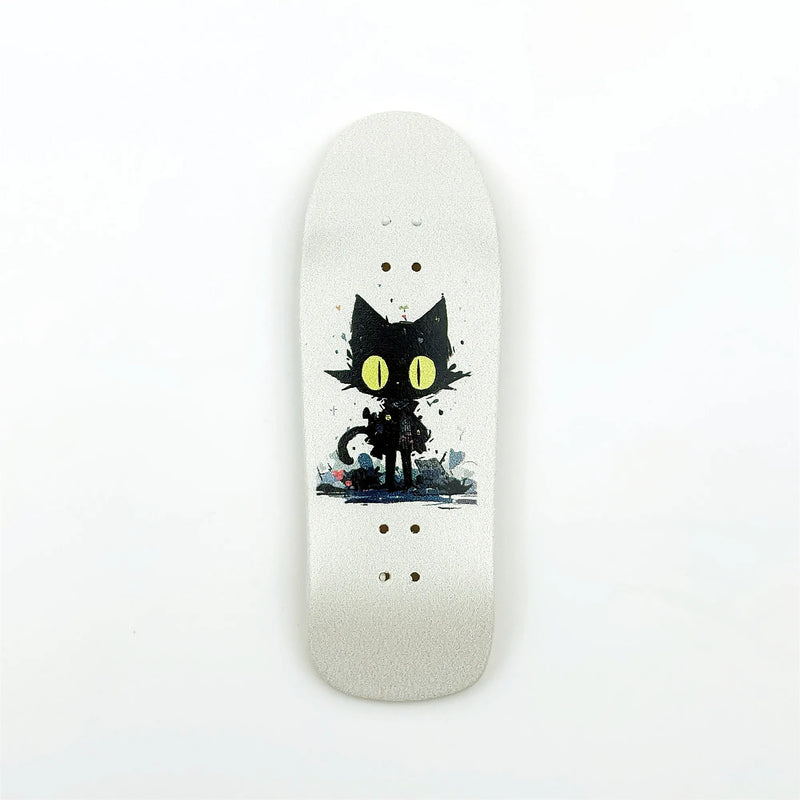 34mm Cruiser Fingerboard Deck New Shape with Graphic for Professional Mini Finger Skateboard