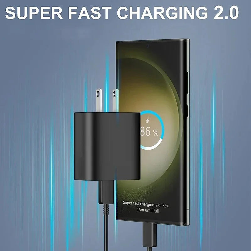 PD 50W Super Fast Charger For Samsung Galaxy S22 S23 S20 Ultra A53 A54 8S USB C To Type C Cable Quick Charging Phone Accessories