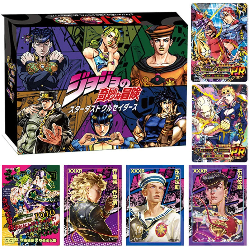 New Japanese Anime JoJo Bizarre Adventure Character Collection Rare Cards Game Collectibles Children Toys