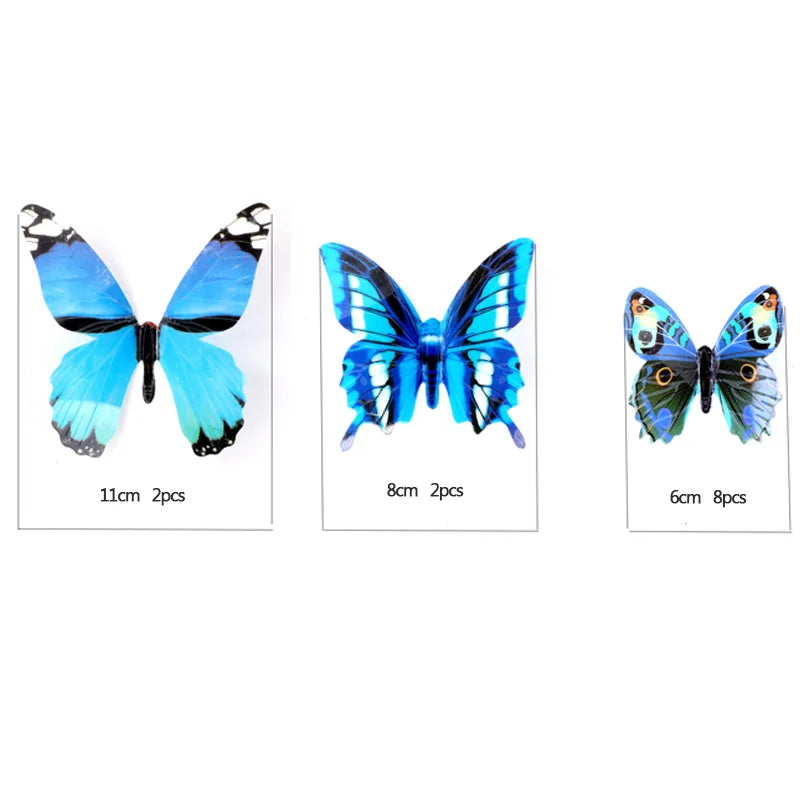 12/36pcs Luminous Butterfly 3D Wall Sticker Bedroom Living Room Window Ceiling Decor Wall Decals Home DIY Glow In Dark Wallpaper