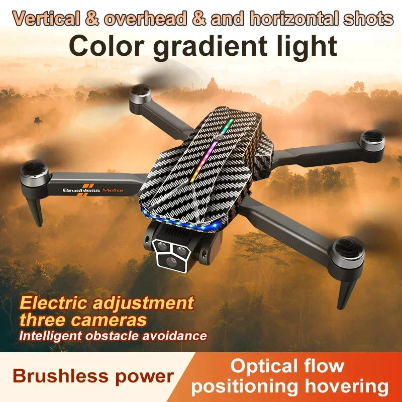 Lenovo D9 DRONE 8K Three Camera Brushless Motor Professional 4K Camera Obstacle Avoidance Optical Flow RC Quadcopter Gifts Toys