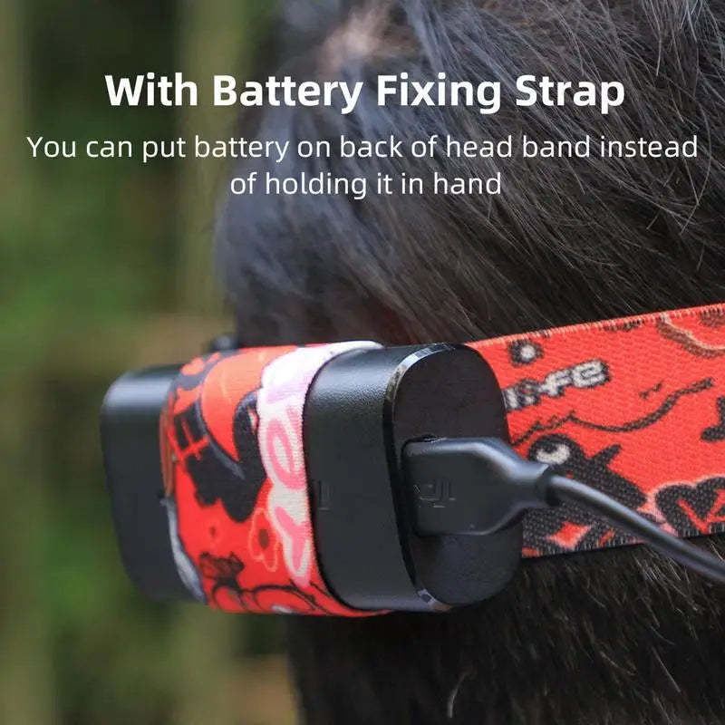 Colorful Headband Elastic Head Strap Adjustable For DJIs Avata FPV Goggles V2 Battery Holder Charge Cable Fixer For Glasses